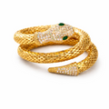 18KT Gold Plated Crystal Serpent Wrap Bracelet
