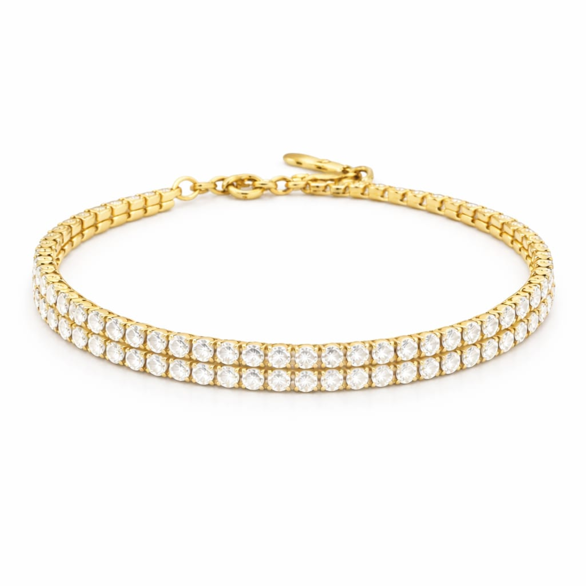 18KT Gold Plated Infinite Layered Tennis Bracelet