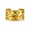 18KT Gold Plated Bold Hammered Bracelet Cuff