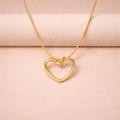 Twisted Open Heart Pendant Necklace