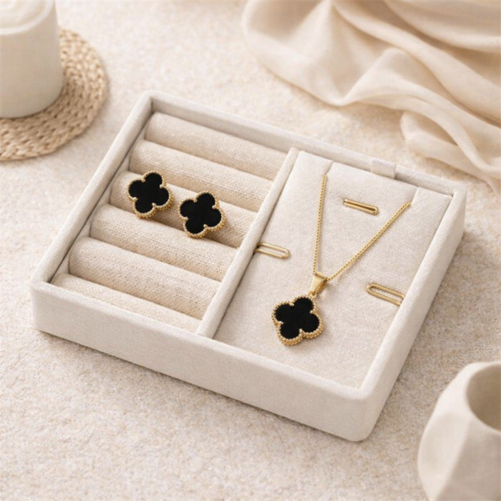 Black Clover Luxe Duo Set – 18K Gold Plated