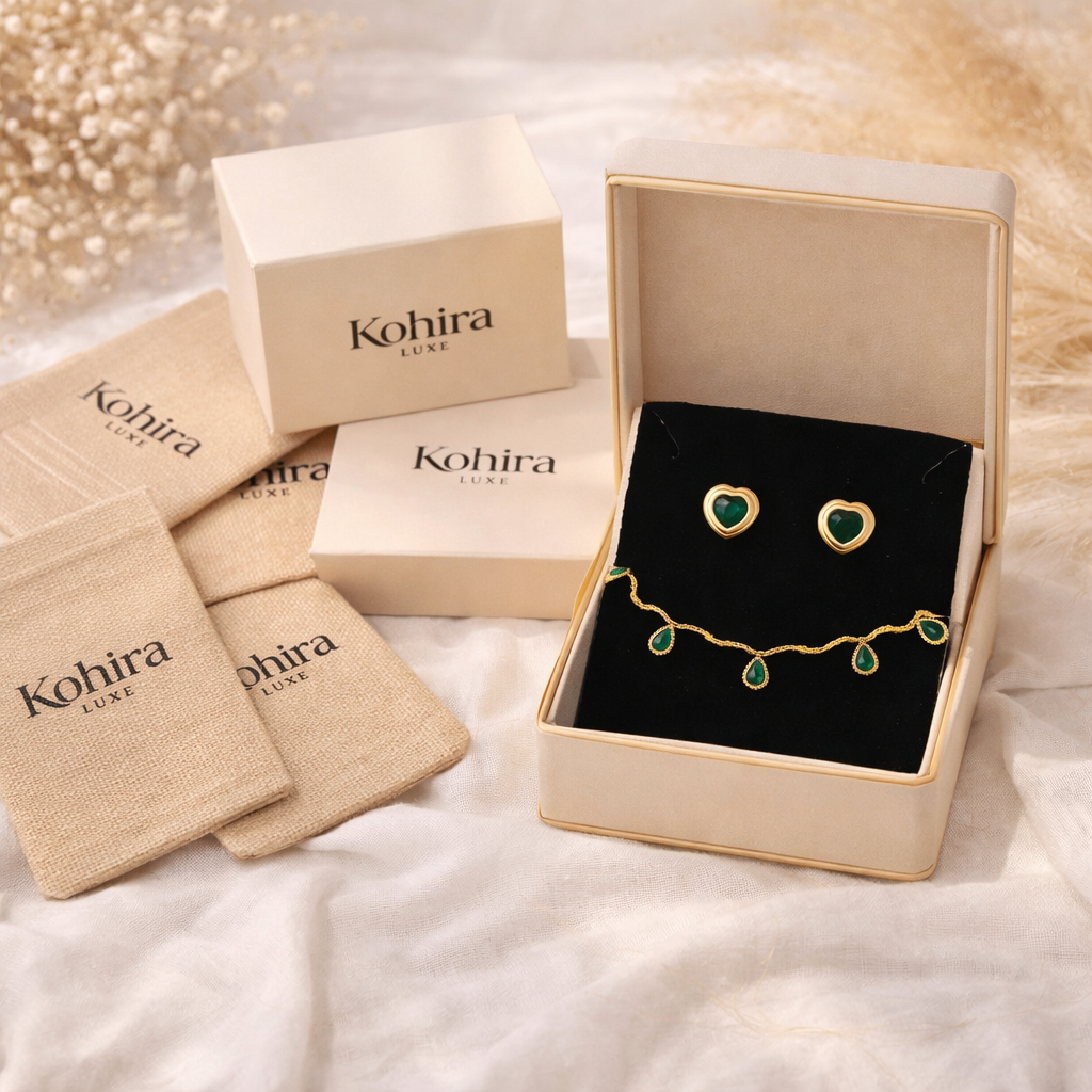 Emerald Elegance Charm Set