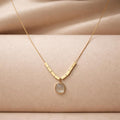 Geometric Square Pendant Necklace – 18K Gold Plated