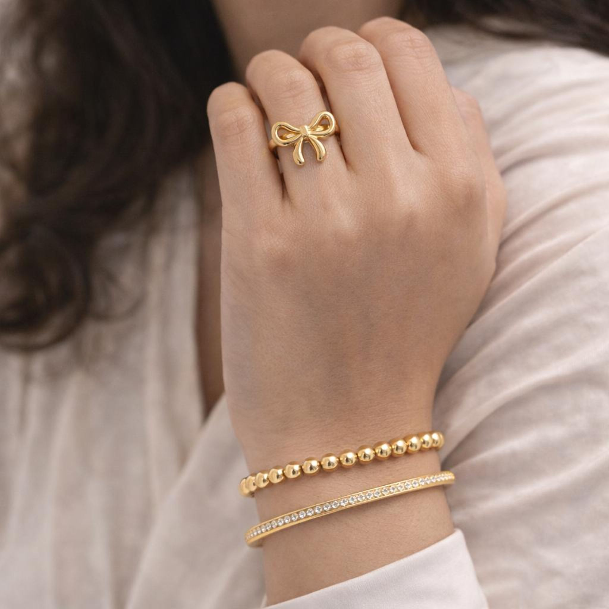 Golden Bow Signature Ring