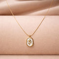 Rose Themed Pendant – 18K Gold Plated