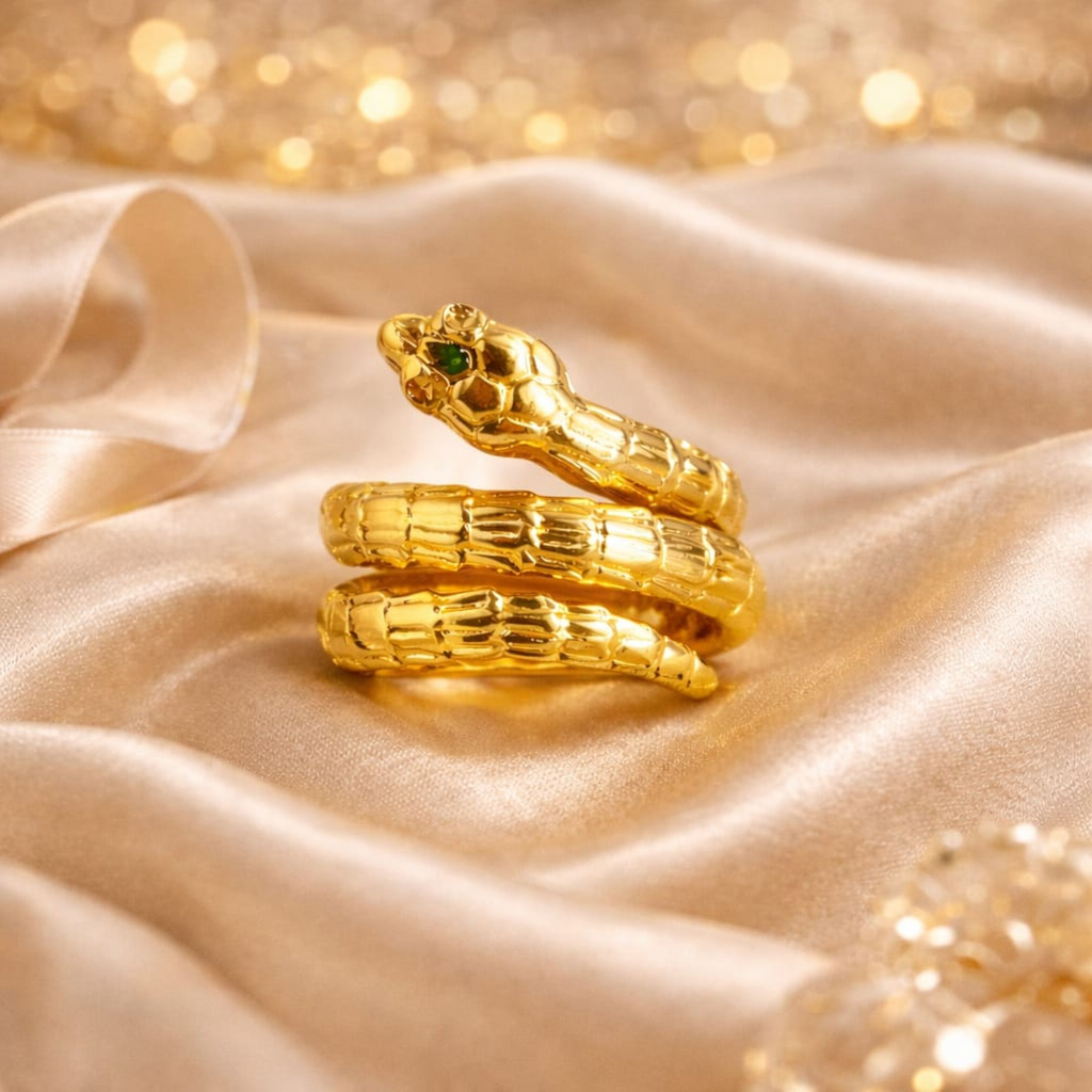 Serpent's Embrace Gold Ring