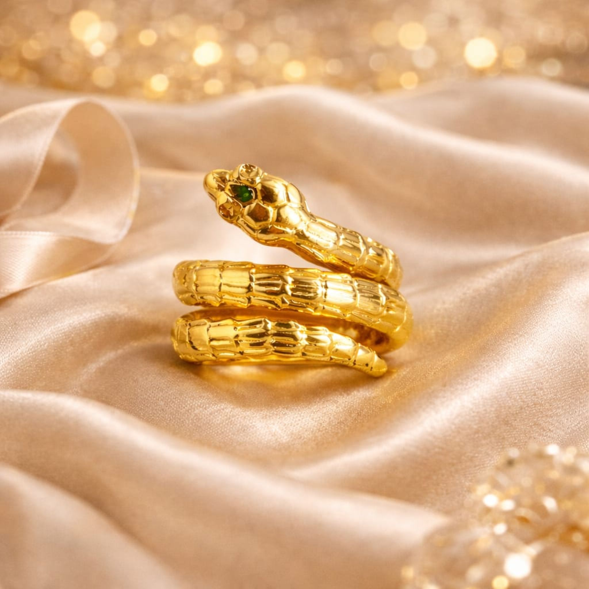 Serpent's Embrace Gold Ring