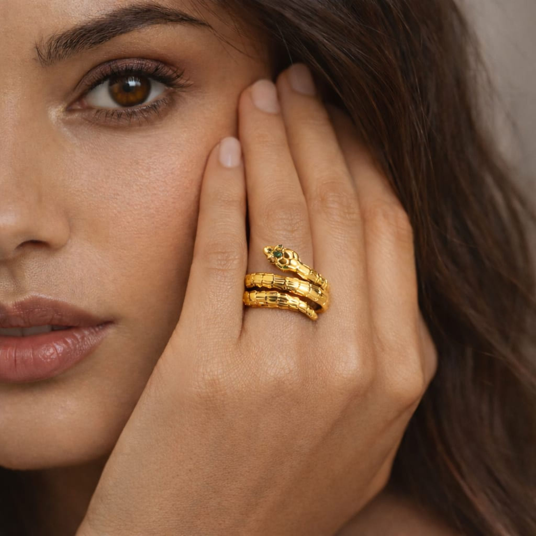Serpent's Embrace Gold Ring