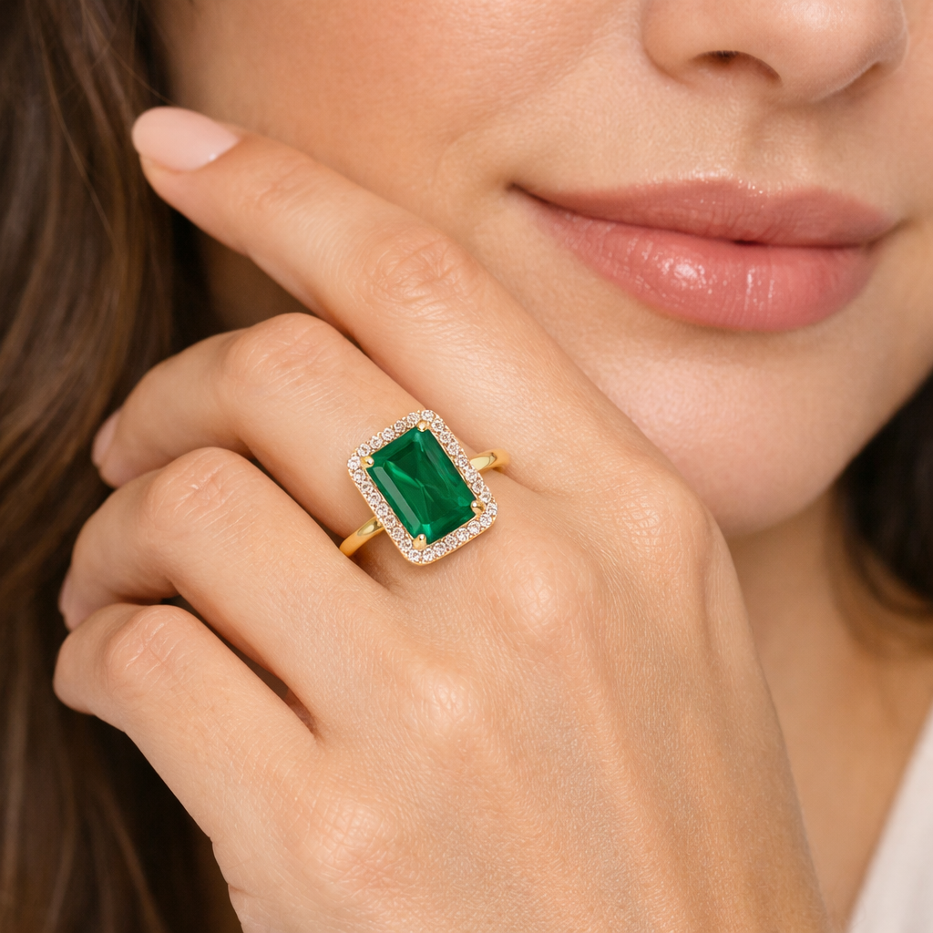 The Signature Emerald Crest Ring