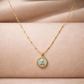 Vintage Floral Medallion Necklace – 18K Gold Plated