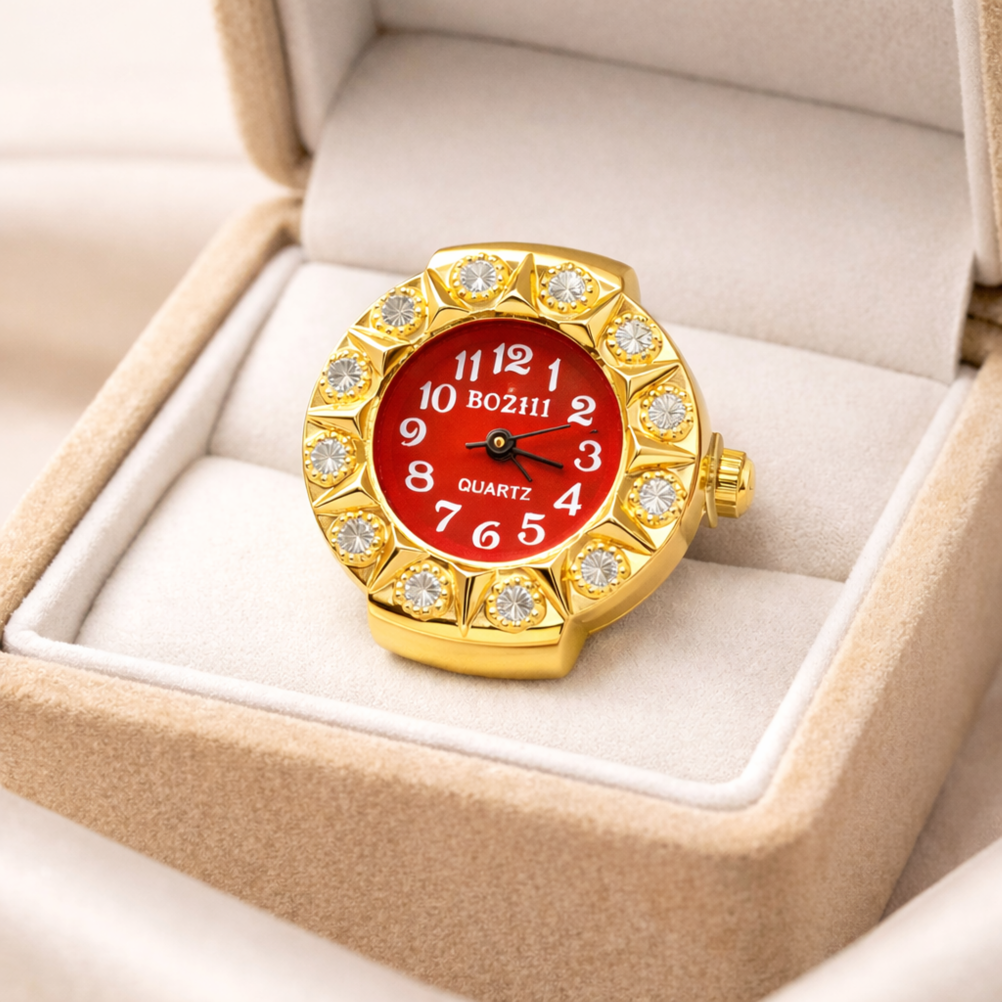 Watch Ring Heirloom Halo Crimson