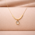 Luxe Circle Pendant Necklace – 18K Gold Plated