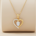 Diamond Heart Pendant Necklace in 18k gold