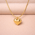 Gold Heart Pendant Necklace – 18K Gold Plated