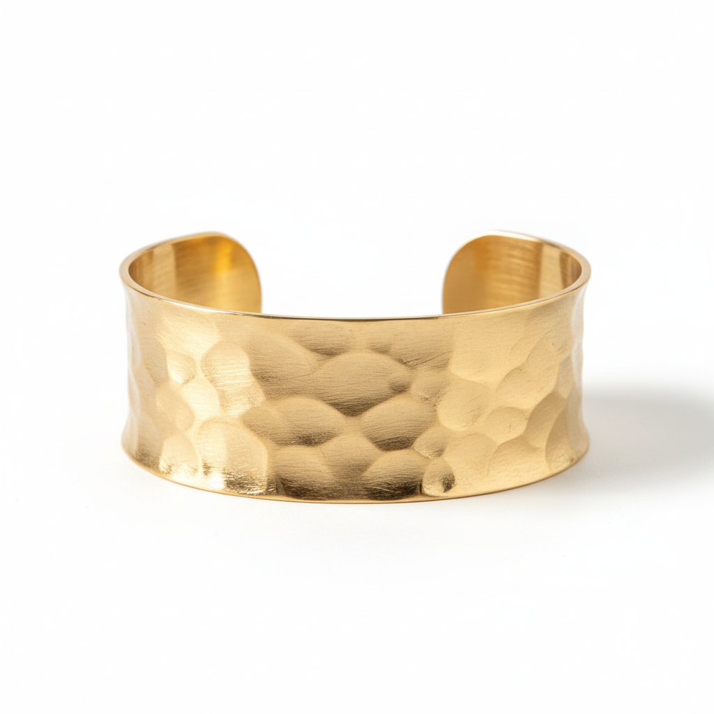 Textured Gold Cuff Bracelet