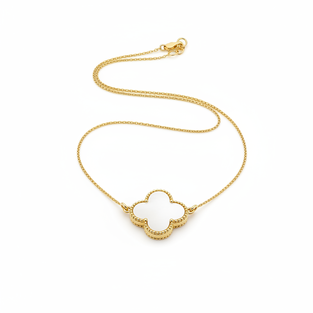 White Clover Pendant Necklace