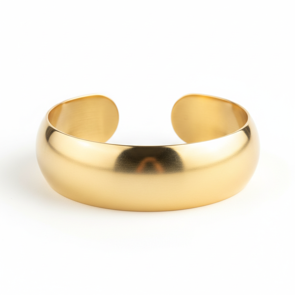 Wide Gold Cuff Bracelet